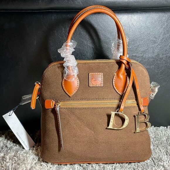 NWT Dooney & Bourke Suede Domed Satchel - Picture 1 of 10